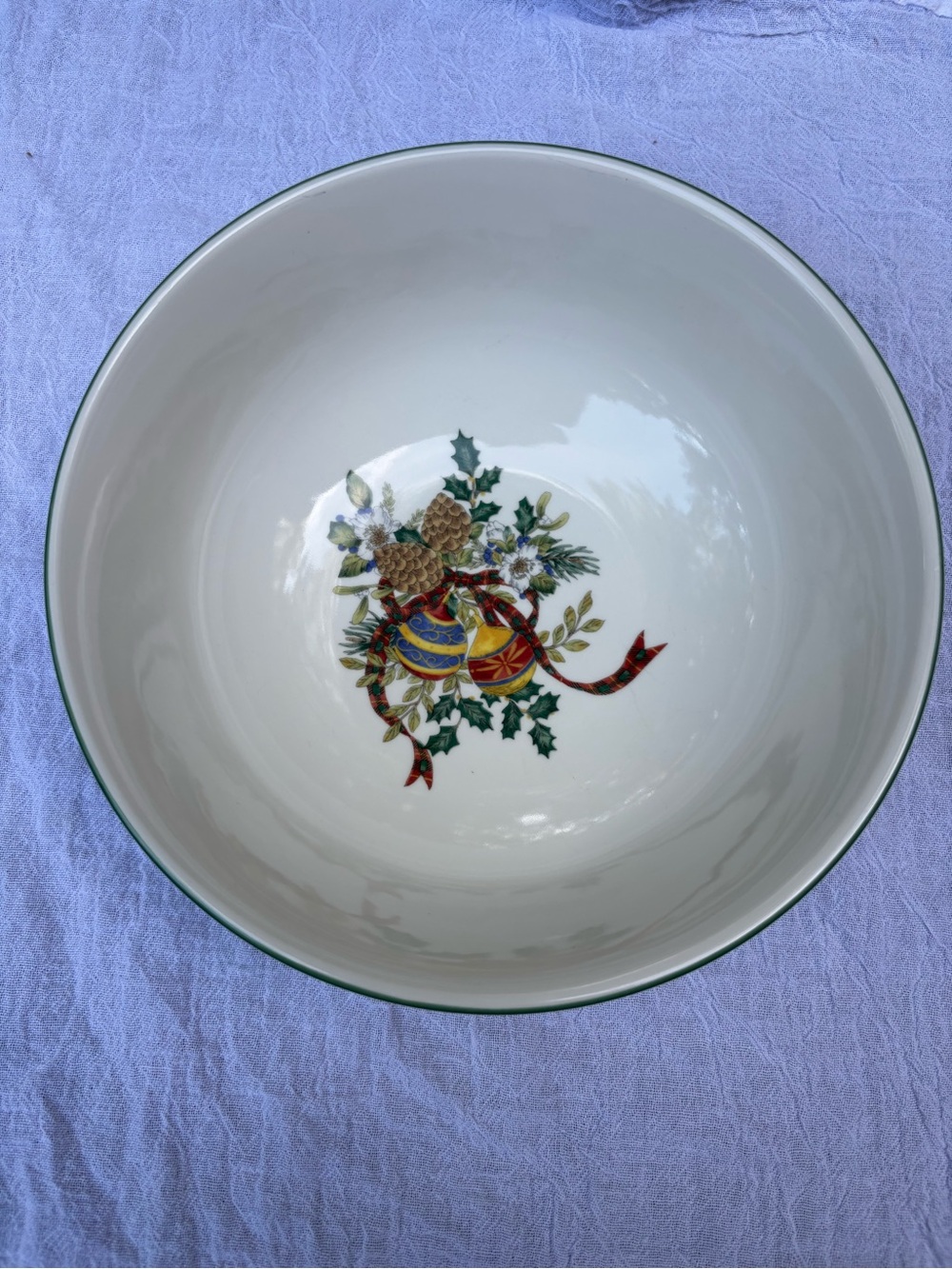 8" Round Vegetable Bowl Holiday Season by Mikasa
